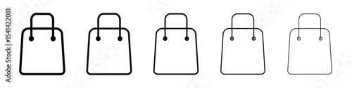 Shopping bag icon for mobile concept and web design.