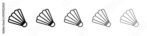 Shuttlecock icon for mobile concept and web design.
