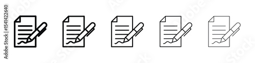 signature file icon for mobile concept and web design.
