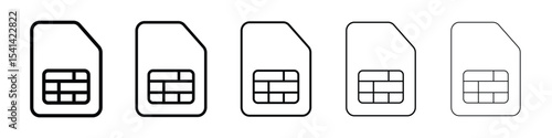 Sim card icon for mobile concept and web design.