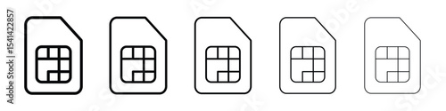 Sim card icon for mobile concept and web design.