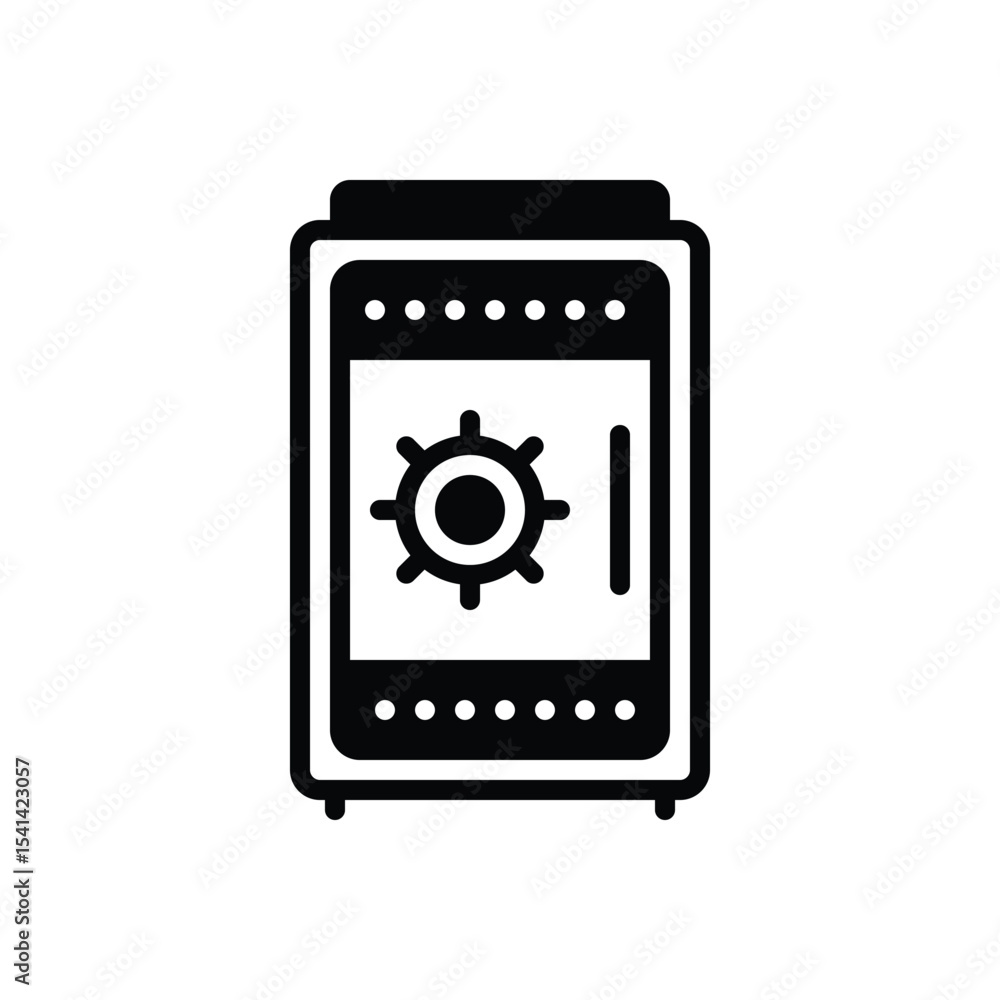 Black solid icon for money safety Black solid icon for money safety