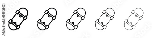 Skateboard icon for mobile concept and web design.