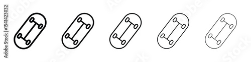 Skateboard icon for mobile concept and web design.