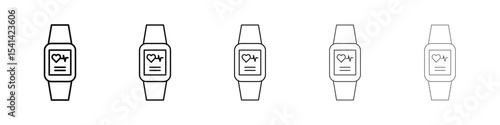 Smart watch icon for mobile concept and web design.