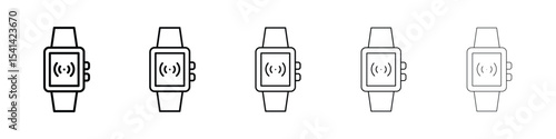 Smartwatch icon for mobile concept and web design.