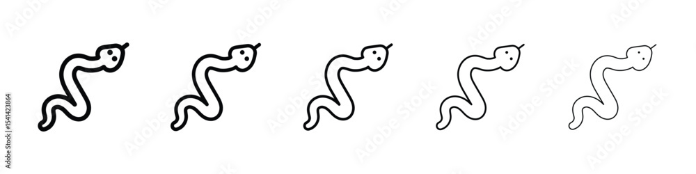 Fototapeta premium Snake icon for mobile concept and web design.