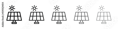 Solar panel icon for mobile concept and web design.