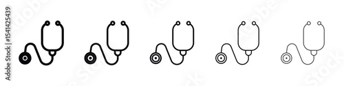Stethoscope icon for mobile concept and web design.