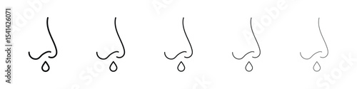 Stuffy nose icon for mobile concept and web design.