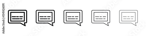 Subtitles icon for mobile concept and web design.
