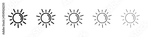 Sun icon for mobile concept and web design.