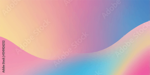 Abstract artistic background with colourful rainbow wave patterns, gradients, and light effects