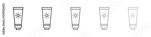 Sunscreen icon for mobile concept and web design.