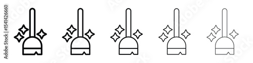 Sweeping icon for mobile concept and web design.