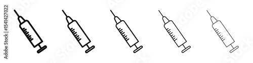 Syringe icon for mobile concept and web design.