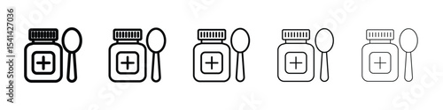 Syrup medicine bottle icon for mobile concept and web design.
