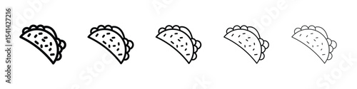 Taco icon for mobile concept and web design.