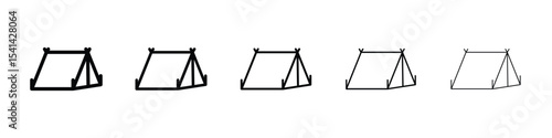 Tent icon for mobile concept and web design.