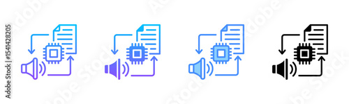 Speech Synthesis Multi Style Icon Set