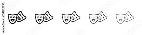 Theater masks icon for mobile concept and web design.