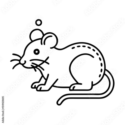 Rat animal icon isolate 