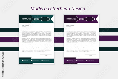 Modern creative letterhead design template design . Simple letterhead design . 
