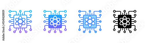Quantum Computing Multi Style Icon Set