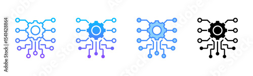 Algorithm Multi Style Icon Set