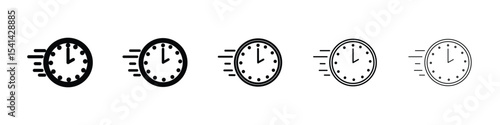 Time fast icon for mobile concept and web design.
