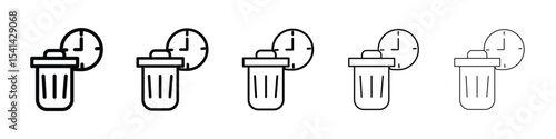 Time waste icon for mobile concept and web design.