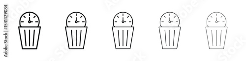 Time waste icon for mobile concept and web design.