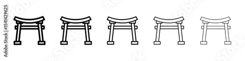 Torii gate icon for mobile concept and web design.