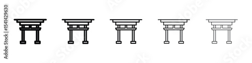 Torii gate icon for mobile concept and web design.