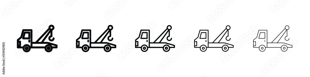 Naklejka premium Tow truck icon for mobile concept and web design.