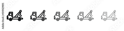 Tow truck icon for mobile concept and web design.