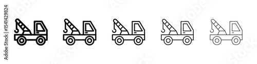 Tow truck icon for mobile concept and web design.