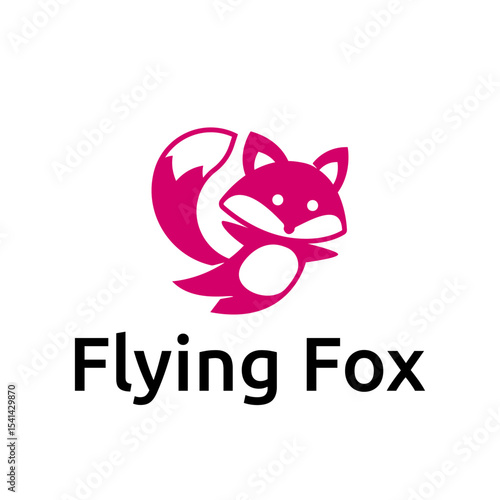 Cartoon Styled of Playful Flying Fox in Mid Air