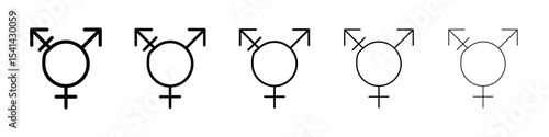 Transgender icon for mobile concept and web design.