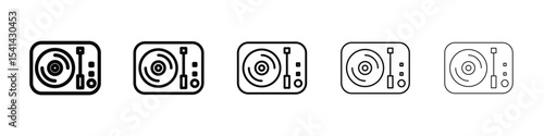 Turntable icon for mobile concept and web design.
