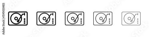 Turntable icon for mobile concept and web design.