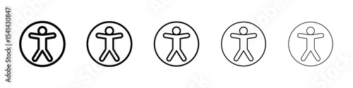 Universal access icon for mobile concept and web design.