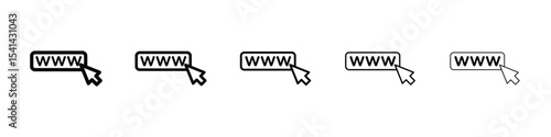 Url icon for mobile concept and web design.