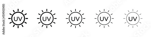 UV icon for mobile concept and web design.