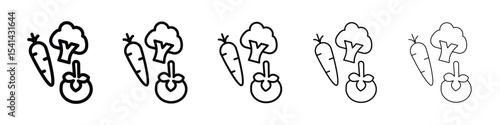 Vegetable icon for mobile concept and web design.
