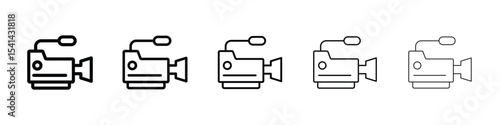 Video camera icon for mobile concept and web design.