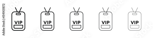 VIP neck tag icon for mobile concept and web design.
