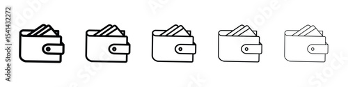 Wallet icon for mobile concept and web design.