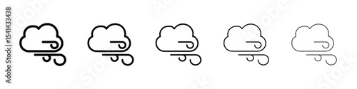 Wind clouds icon for mobile concept and web design.