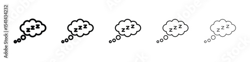 Zzz icon for mobile concept and web design.